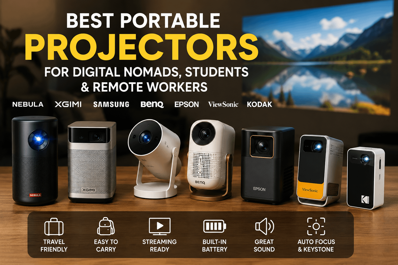 Best Portable Projectors for Digital Nomads, Students, and Remote Workers